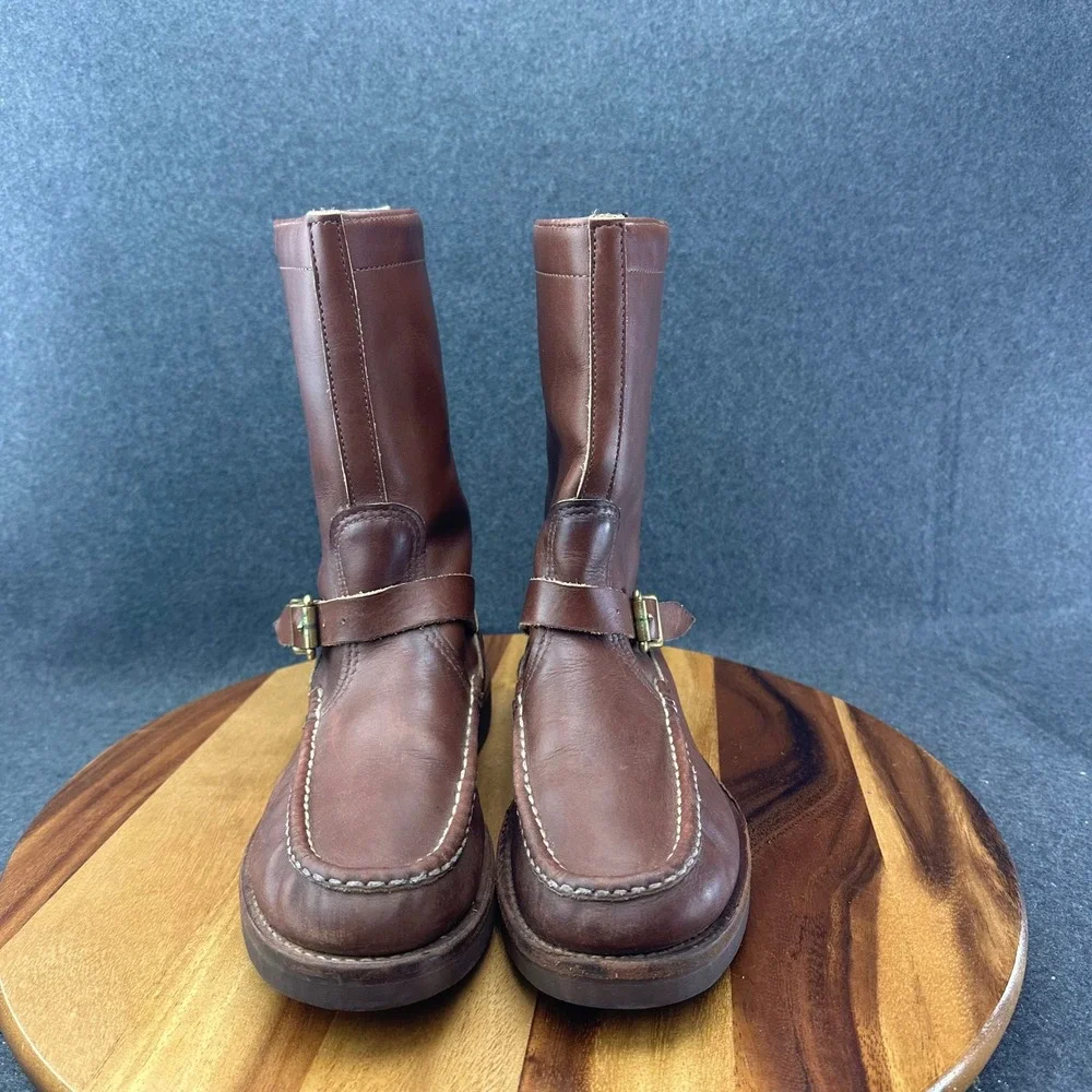 Russell Moccasin Men's Zephyr Brown Leather Hunting Boots 6798 Size 9D